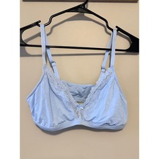 Auden Light Blue Women's Modal Cotton Lounge Unlined Triangle Bralette