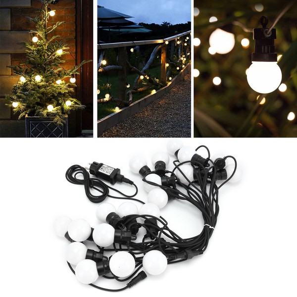 G50 Bulb Light 10M 20LED String Light For Outdoor Festive Decor Warm White Set-image