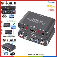 HDMI to Component Video Converter 1080p YPbPr R/L Audio Output Aluminum Scaler