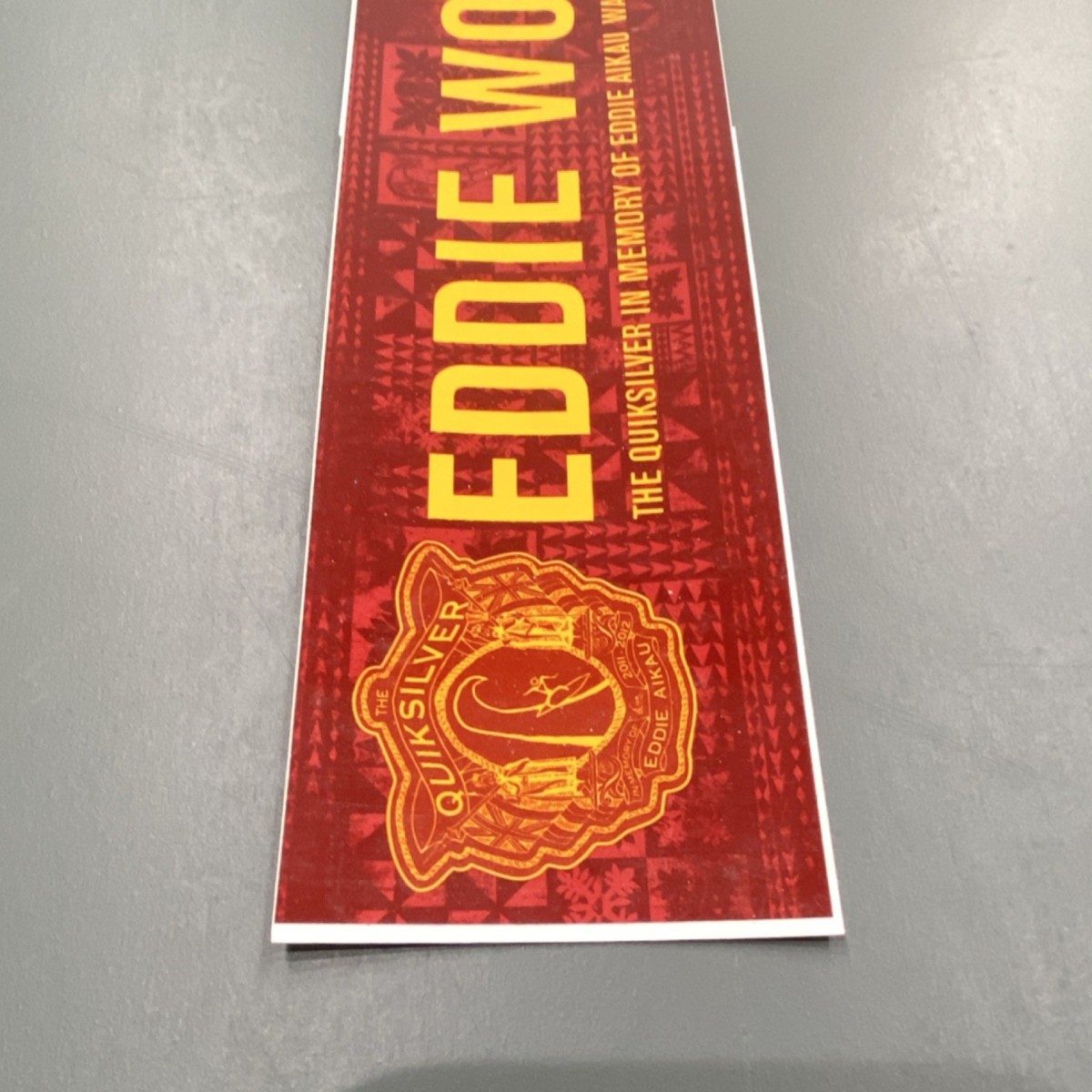 Quiksilver Eddie Would Go Eddie Aikau Surfing Sticker Waimea Bay