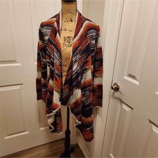 Lucky brand Aztec colorful cardigan sweater plus size 1X new  