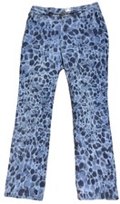 2000s VTG Just Cavalli Blue Leopard Print Jeans Size 31 90s Y2K Rare Design