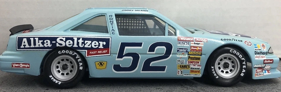 Jimmy Means 1/24 Custom Vintage NASCAR DieCast Alka Seltzer Pontiac Grand Prix - Image 2 of 4
