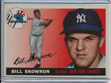 1955 Topps  Baseball Card Bill Skowron 1st Base New York Yankees Near Mint # 22