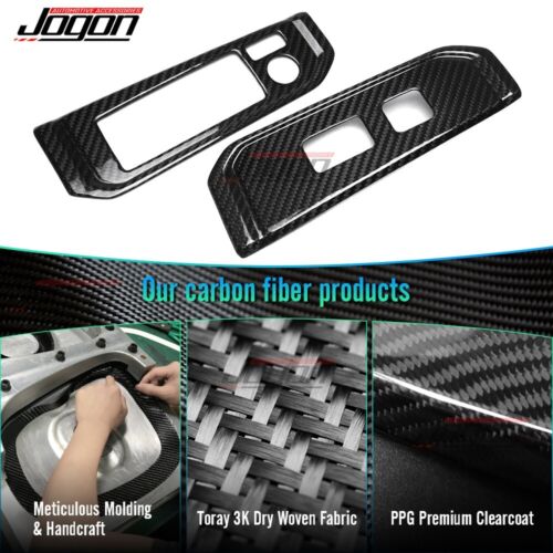 Dry Carbon Window Lift Panel Trim Cover For Toyota Land Cruiser LC300 J300 2022+ - Picture 3 of 9