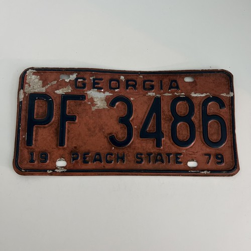 1979 License Plate Peach State PF3486 eBay