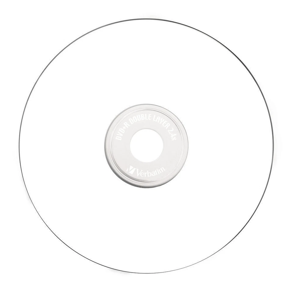 Verbatim 43517 8.5GB 2.4x Double Layer DVD+R Inkjet Printable 10 CD JEWEL CASES- - Image 2 of 3