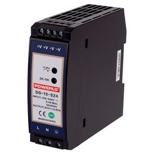 TT Electronics DIN Rail Non-PFC Power Supply 24V DC 0.65A 15W, 1 Phase