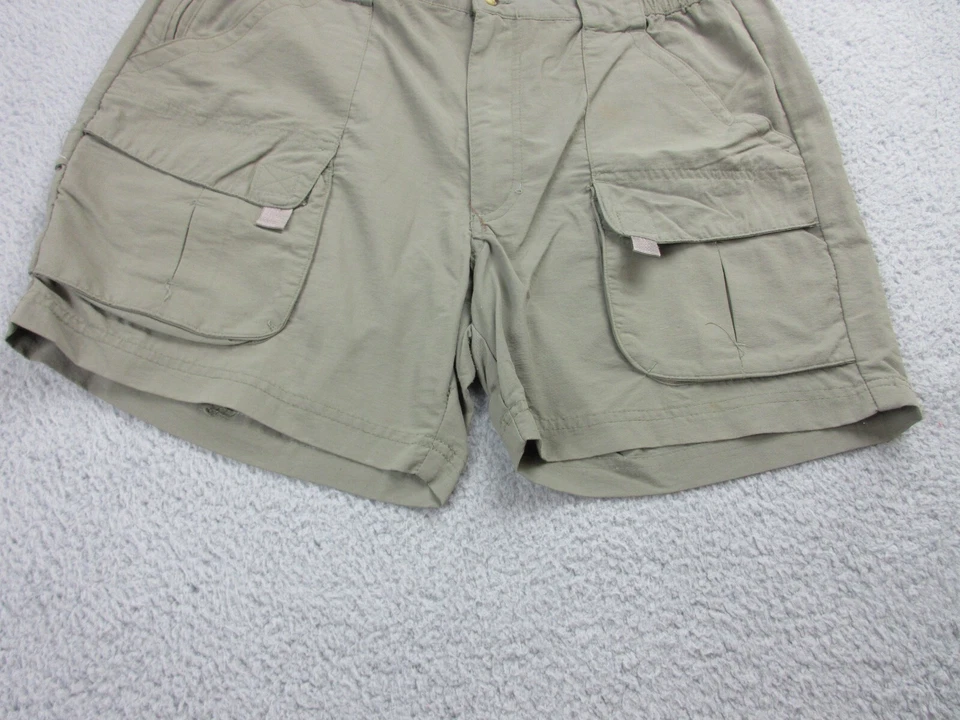 Pantalones Cortos Reel Legends Mujer Adulto Medianos Marrón Caqui Exterior Carga Bolsillo 34x16 Foto 3 de 4