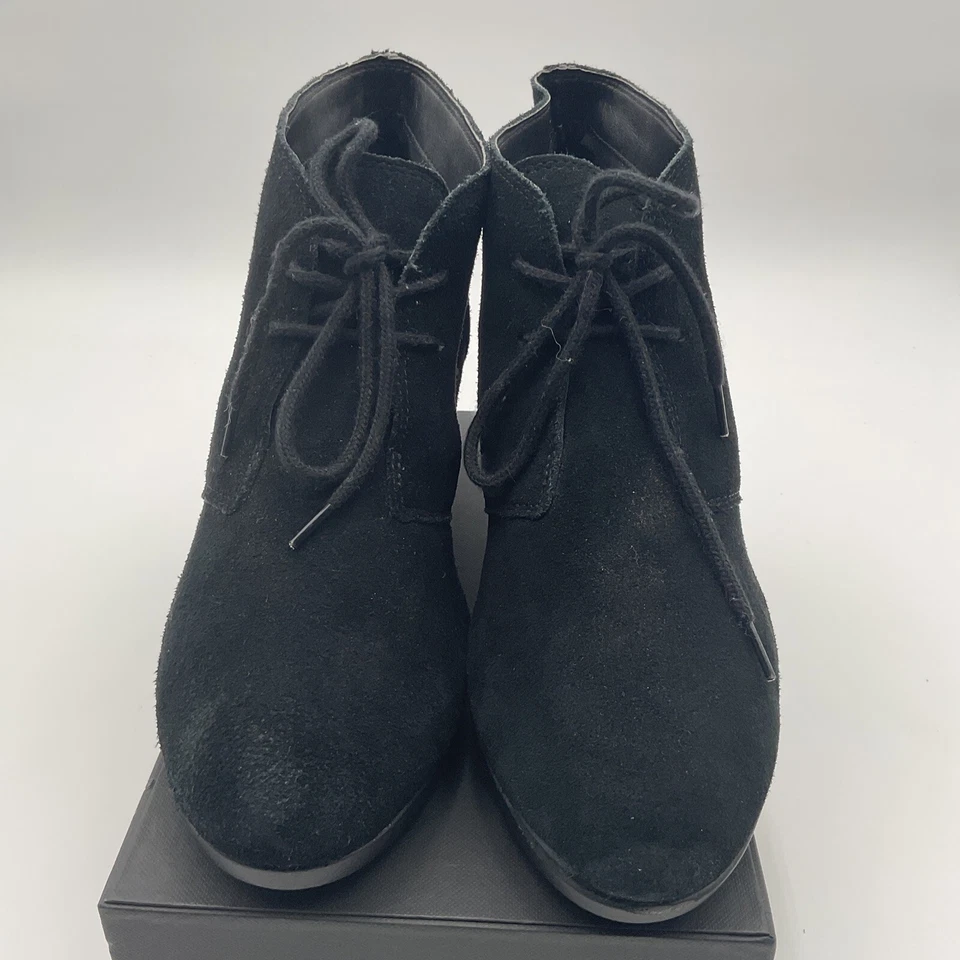 Crocs Boot Mujer 9.5M Leigh Con Cordones Tacones de Cuña Botines al Tobillo 203419 Gris Gamuza Foto 4 de 4