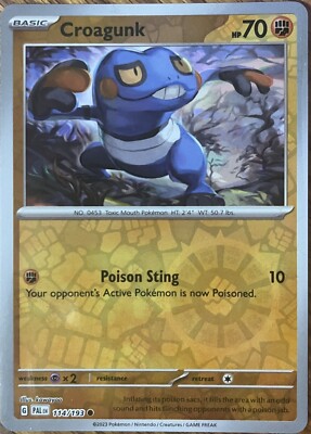 Croagunk 114/193 - Reverse Holo - Paldea Evolved - Common - Read Desc.