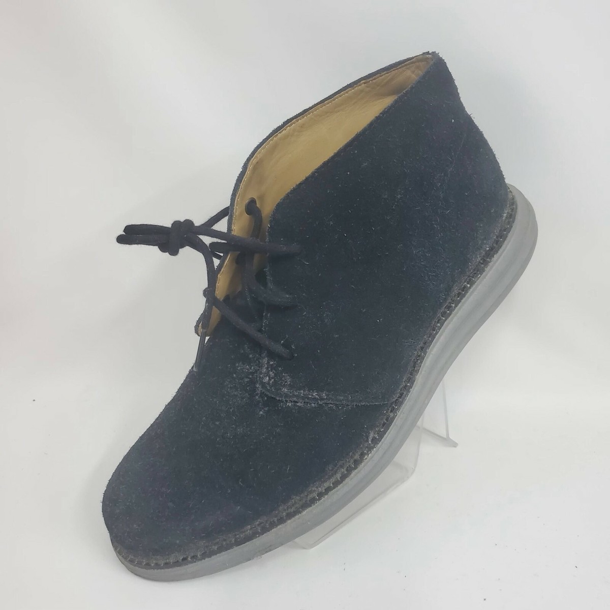 Cole Haan Lunargrand C13626 M Black Suede Chukka Ankle Boot  display picture 2