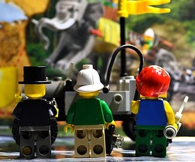 Rare 2003 LEGO Orient Expedition 7414  Elephant Caravan w/ Manual Box & Minifigs