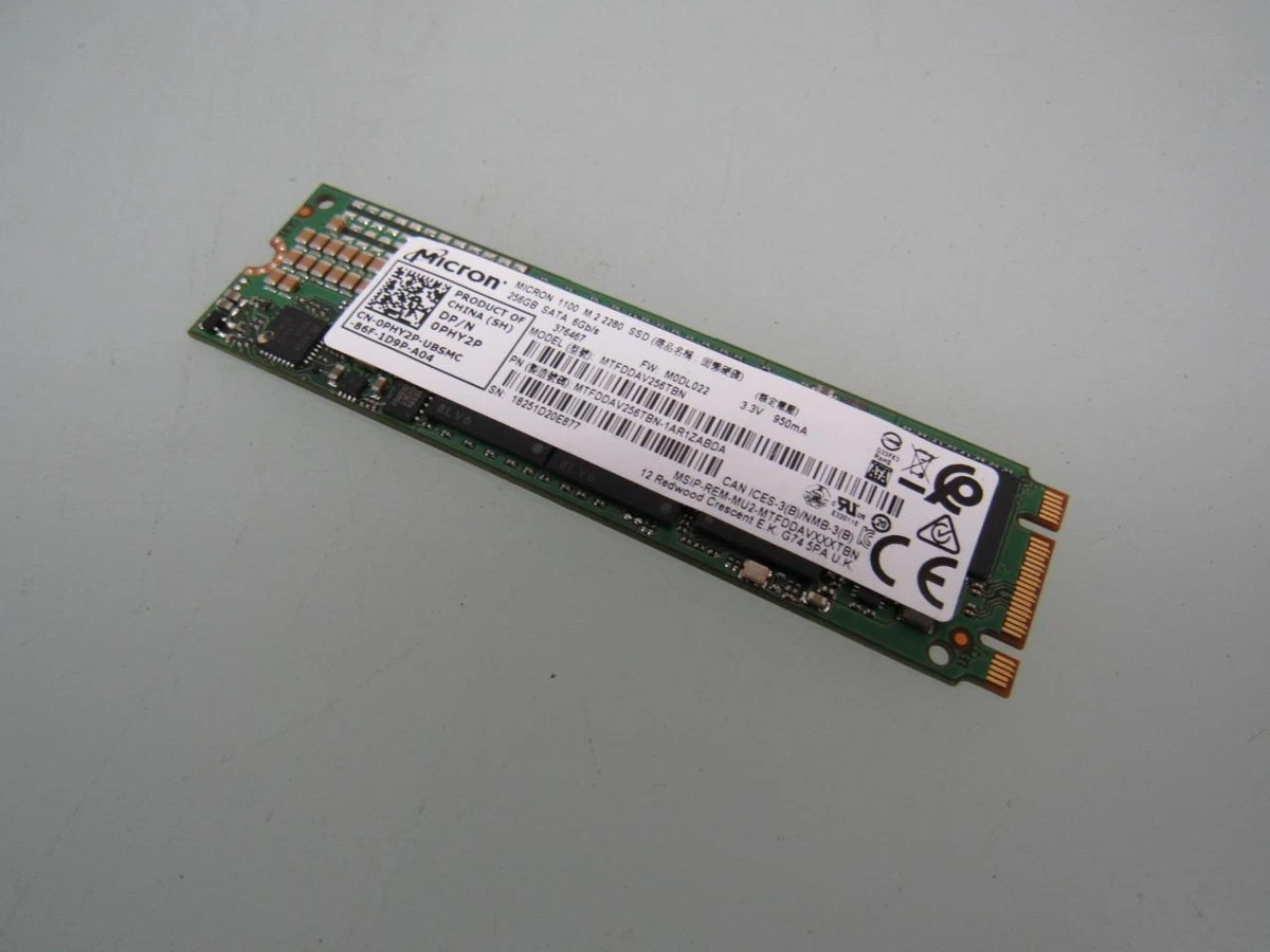 Micron 256GB M.2 2280 SSD Flash NAND TLC SATA III MTFDDAV256TBN