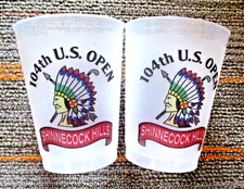 vtg - 2 lot - 2004 U.S. OPEN - Beer Cups - Shinnecock Hills GC - PGA Tour Golf