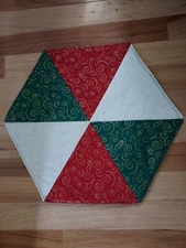 HANDMADE  CHRISTMAS TABLE TOPPER ONE OF A KIND LOT D