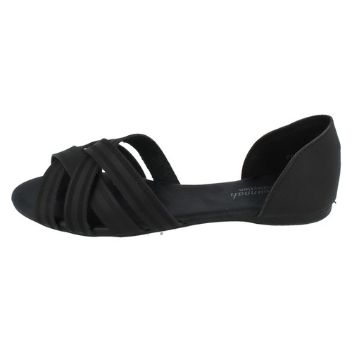SALE flache Damenschuhe F0R0059 offene Zehenpartie Sandalen von Savannah Collection JETZT 2,99 £ - Bild 3 von 27