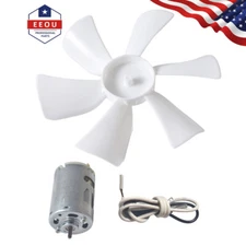 6" 12V RV Vent Motor Bath Exhaust Fan Blade Home Bathroom Roof Mobile Home