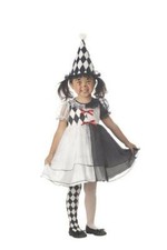 Harlequin Clown Girls Toddler Costume