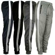 Men's Light Weight Joggers Draw String Sports Sweat Pants, Zipper Pockets