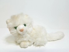 VTG Caress Russ NIKKI White Persian Kitty Cat Plush Stuffed Animal Green Eyes