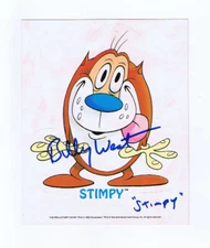 Ren & Stimpy #1 Stimpy Scratch/Sniff Hanger Signed w/COA Billy West 1992 Marvel