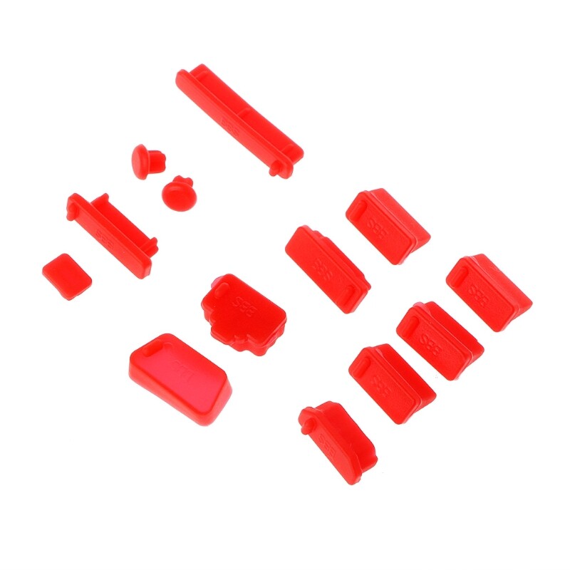 13PCS Silicone Laptop Anti Dust Plug Cover Colorful Soft Charging Ports Stopper