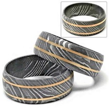 Men's Damascus Ring Wedding Band Ring Engagement Ring To Gift. Anniversary Gift.