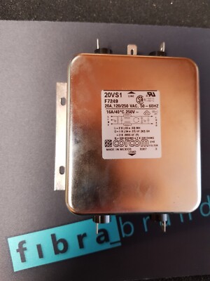 20VS1 | CORCOM | LINE FILTER 120V/250VAC Faston Single Phase 20A 50-60Hz | 1 pc