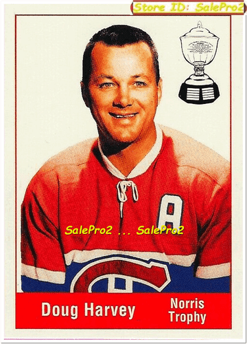 2x PARKHURST 1994 MISSING LINK '56-57 DOUG HARVEY NHL CANADIENS #136 & #148 LOT - Bild 4 von 4