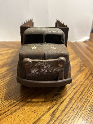 Vintage 1950s Marx Lunar Pressed Steel U.S. Army Transport Truck