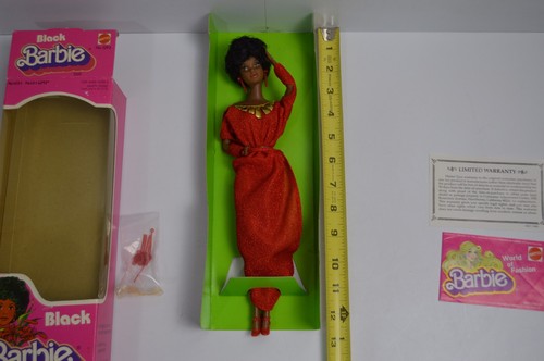 Vintage First Black Barbie NIB Mattel #1293 African American Super Star Era - Picture 20 of 24