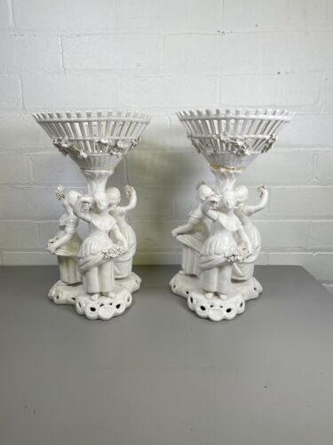 Antique Stevenson & Hancock Crown Derby Parian Porcelain Figural Centrepieces - Picture 2 of 9