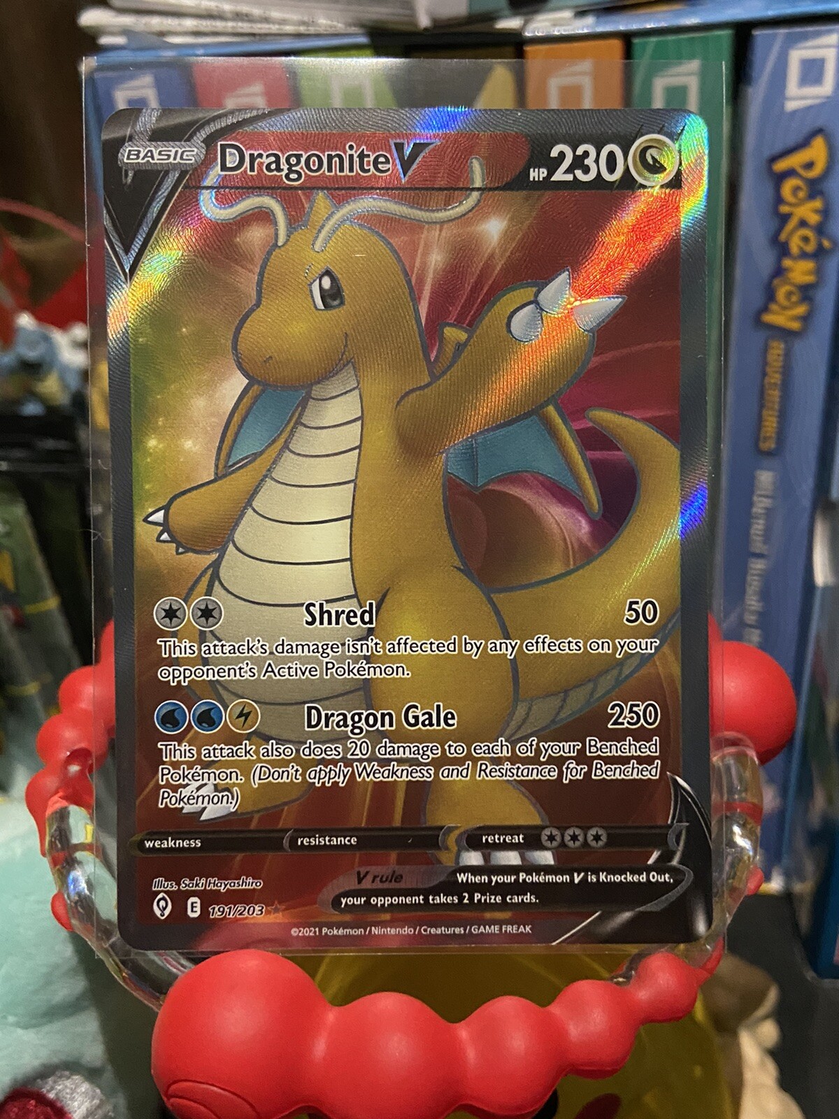 Dragonite V 191/203 Pokemon TCG Evolving Skies Full Art Ultra Rare Near Mint