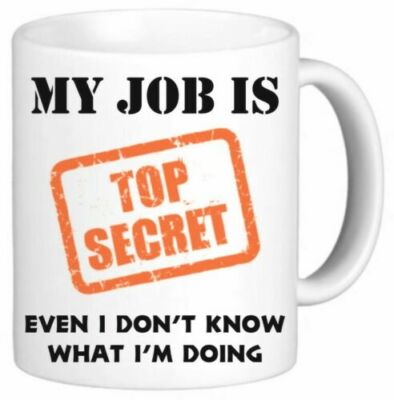 My Job Is Top Secret Neuheit Tasse lustig Kaffee Tee Tasse Büro Weihnachtsgeschenk