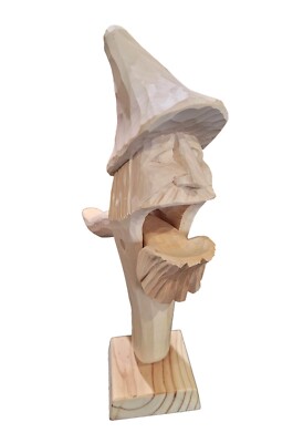 Handgefertigter alter Mann Nussknacker Lindenholz 34 cm / 13,4'' helles Holz Geschenk