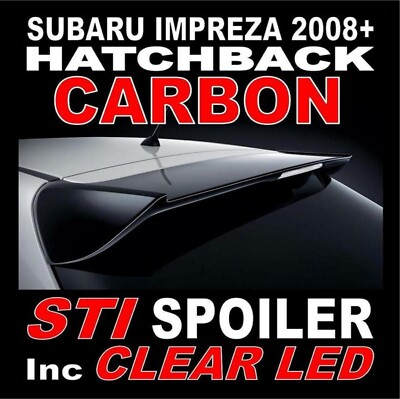 STI Style Carbon Heck Kofferraum Spoiler ''passt'' Subaru Impreza 08+ GRB Heckklappe LED Licht