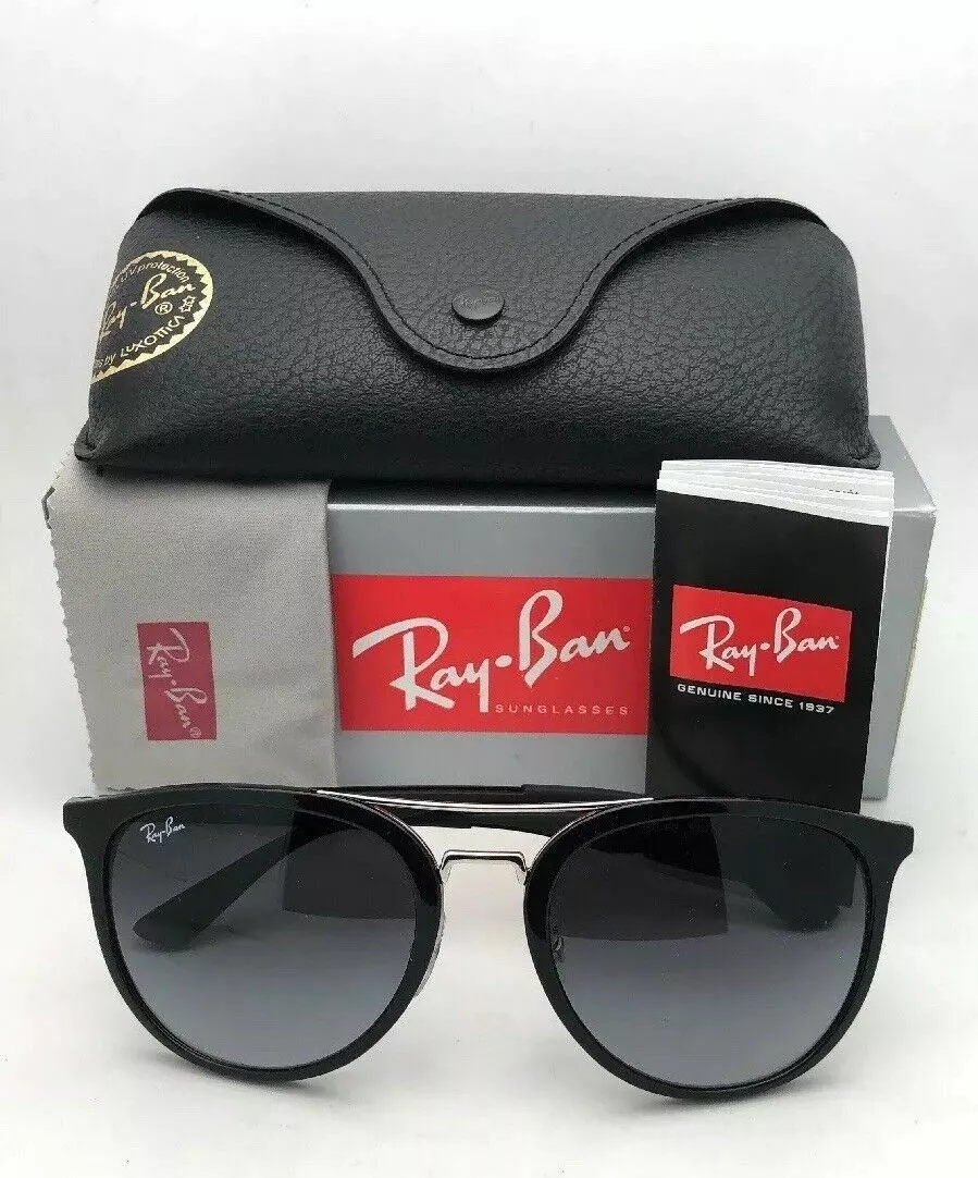 New RAY BAN Sunglasses RB 4285 601 8G 55 20 Black Frames w Grey