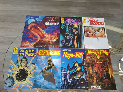 Tolkien Years, Hildebrandt, Dynamite, Elfquest, Elf Warrior 2, Ninja Elite 5,7 y