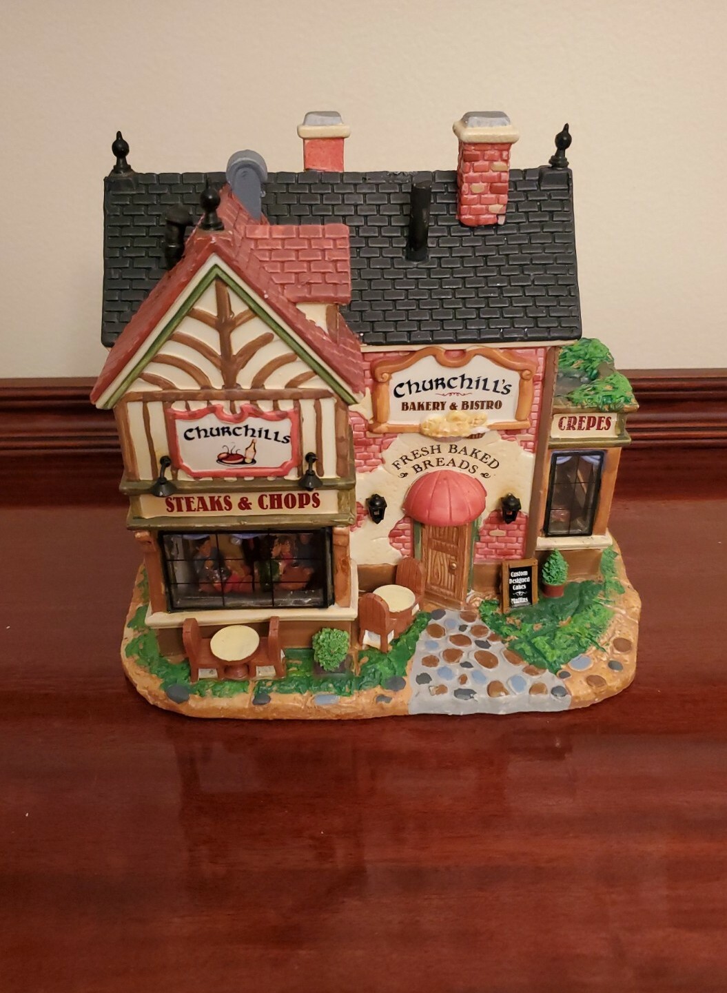 Lemax 2011 Signature Collection Churchill's Bakery & Bistro 3-D Scene  Inside | eBay