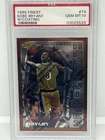 1996 FINEST KOBE BRYANT RC ROOKIE WITH COATING #74 PSA 10
