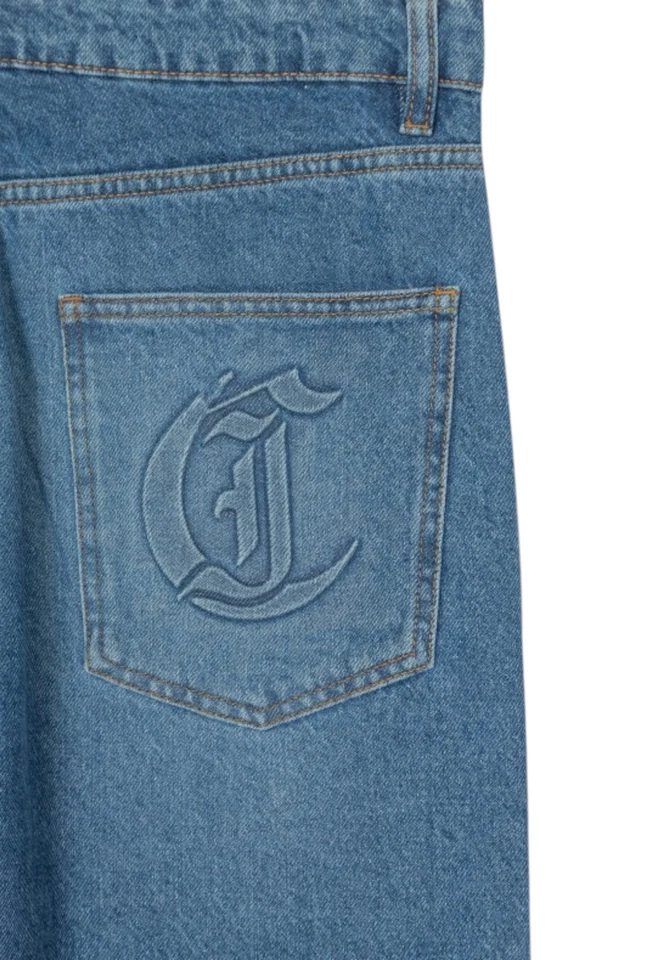 NWT JUST CAVALLI DENIM JEANS WITH THEM IN RELIEF ON THE POCKET 79OAB516 CDWC9 - Image 2 of 3