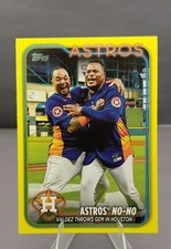 2024 Topps Series 1 - Checklist Framber Valdez, Martin Maldonado #329 Yellow