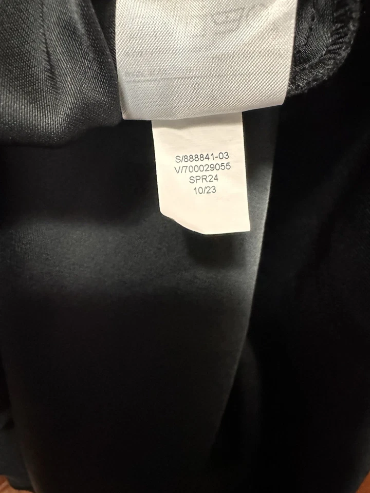 Banana Republic Women's Shirred-Side Satin Midi Dress Black Size 8 - Image 4 of 4