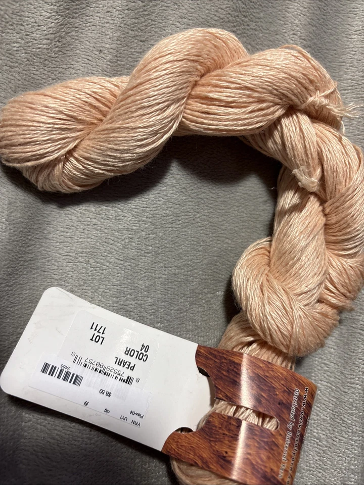 Fio Fibra Natura -Linho 100% Linho Cor 04 Pérola 137 jardas Novo - Imagem 2 de 2