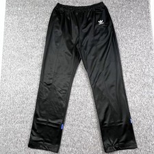 Vintage Adidas Sweatpants Mens XL Black Blue Athletic Elastic Waist USA Made