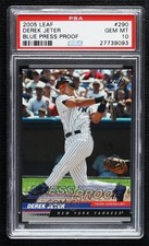 2005 Leaf Team Checklist Blue Press Proof 20/75 Derek Jeter PSA 10 GEM MT 04b0