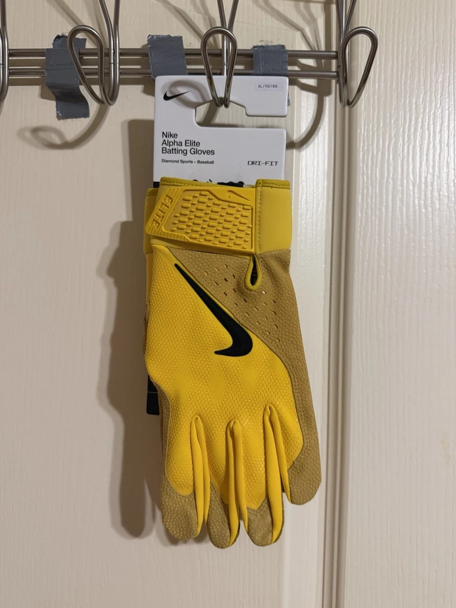 Nike Alpha Elite Bateo Golf Béisbol Amarillo Dri-Fit talla XL
