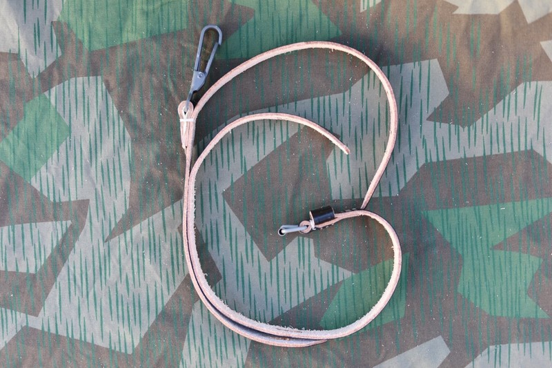 German WW2 .75 Leather canteen Strap Black