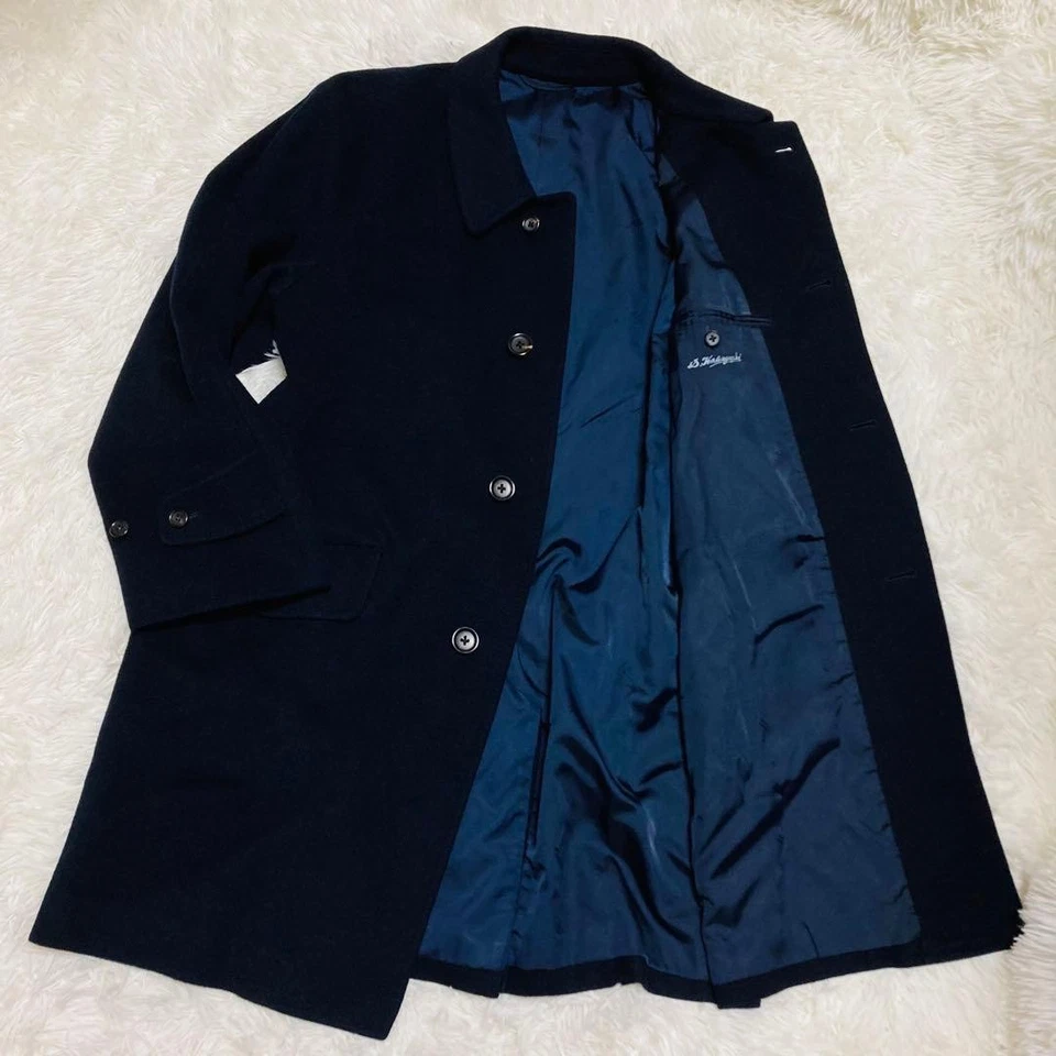 Abrigo Largo Aquascutum Azul Marino Auténtico Cachemira Para Hombre Usado Ajuste Asiático L EE. UU. Talla M Foto 2 de 4